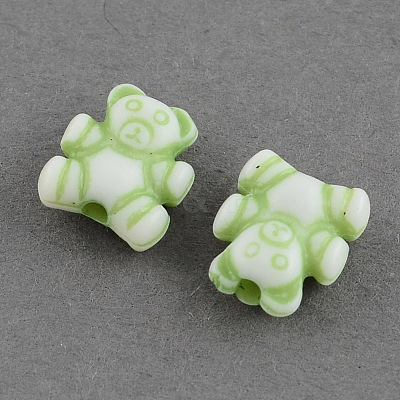 Craft Style Bear Acrylic Beads MACR-S245-01-1