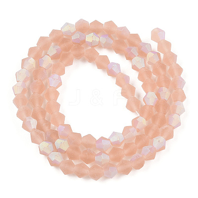 Imitate Austrian Crystal Bicone Frosted Glass Beads Strands EGLA-A039-T3mm-MB12-1