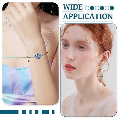 4Pcs 4 Colors Transparent Glass Beads GLAA-TA0003-98-1