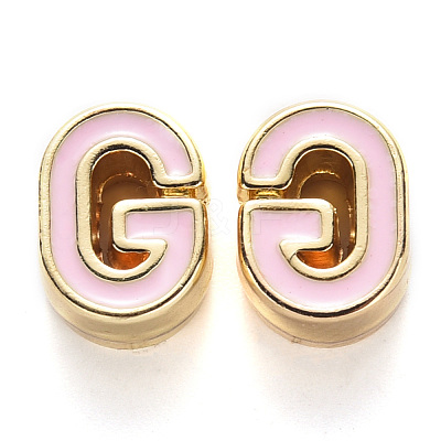 Rack Plating Alloy Enamel Beads X-ENAM-S122-033G-NR-1