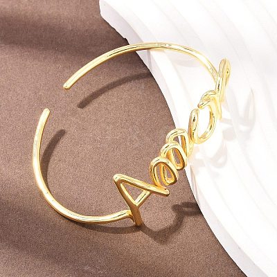 Amour Brass Open Cuff Bangles BJEW-F528-03G-1