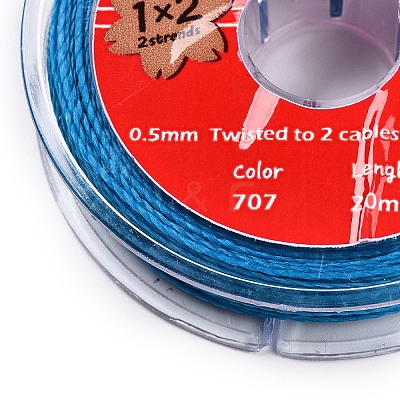 2-Ply Round Waxed Cotton Thread Cords YC-T004-01A-21-1