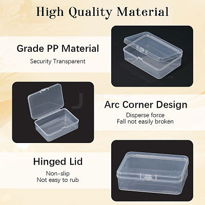 6Pcs PP Plastic Bead Containers with Hinged Lid CON-SP0001-24-1
