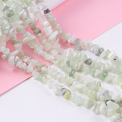 Natural New Jade Chip Bead Strands G-M205-29-1