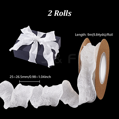 Polyester Tartan Ribbons SRIB-WH0011-348C-1