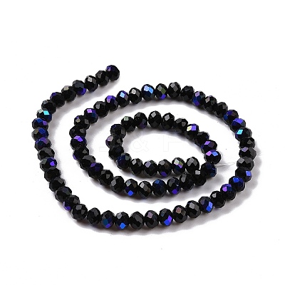 Electroplate Opaque Solid Color Glass Beads Strands X1-EGLA-A034-P8mm-L01-1