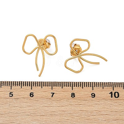 304 Stainless Steel Stud Earrings EJEW-G423-32F-G-1