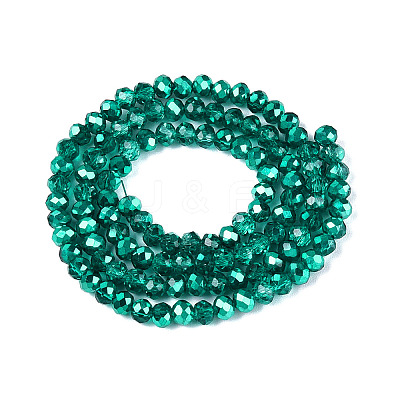 Transparent Electroplate Glass Beads Strands X1-EGLA-Q131-01A-02-1