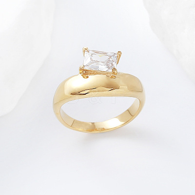 304 Stainless Steel Glass Finger Rings MD8256-1-1