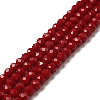 Imitation Jade Glass Bead Strands GLAA-F001-6x4mm-29-1
