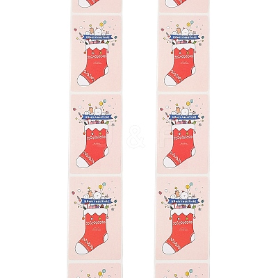 200Pcs Christmas Theme Paper Self-Adhesive Stickers DIY-M070-02H-1