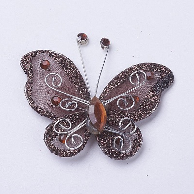 Polyester Butterfly Decoration DIY-WH0018-03I-1