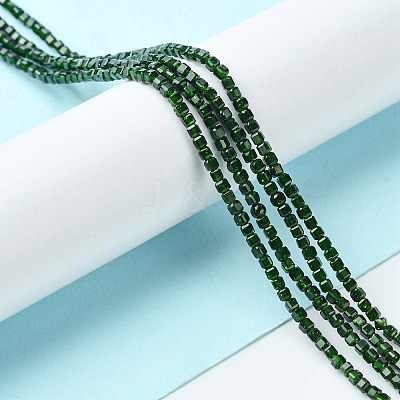 Synthetic Green Goldstone Beads Strands G-F748-P03-01-1