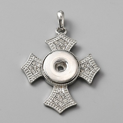 Alloy Rhinestone Hang Snap Base Pendants FIND-WH0145-68A-1