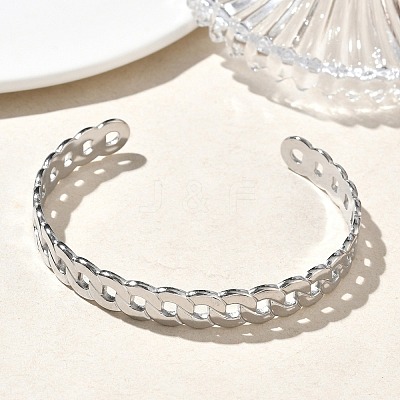 304 Stainless Steel Cuff Bangles BJEW-A160-03P-1