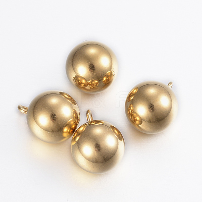 Ion Plating(IP) 304 Stainless Steel Sphere Charms STAS-H394-12G-1