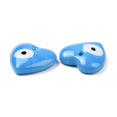 Handmade Evil Eye Lampwork Pendants LAMP-M014-05E-1