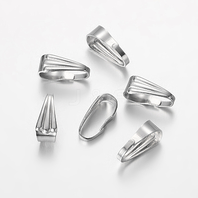 Non-Tarnish 304 Stainless Steel Snap on Bails X-STAS-O083-01-1