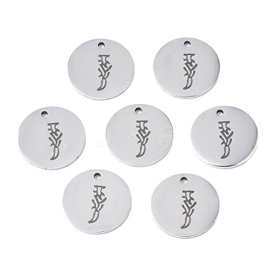 Non-Tarnish 304 Stainless Steel Charms STAS-T059-26P-J-1