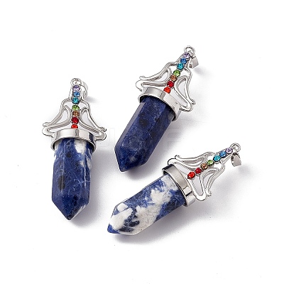 Natural Sodalite Big Pointed Pendants G-I342-01P-05-1