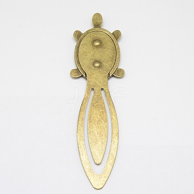 Tibetan Style Tortoise Bookmark Cabochon Settings TIBE-S156-AB-NR-1