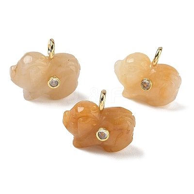 Natural Topaz Jade Carved Pendants GG-CBA105B-03D-G-1