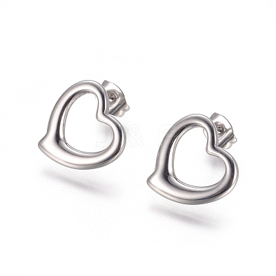 304 Stainless Steel Stud Earrings EJEW-I235-15-1