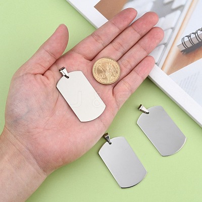Tarnish Resistant 201 Stainless Steel Stamping Blank Tag Pendants STAS-O044-P122-1