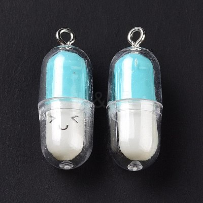 Translucent Plastic Pendants KY-L006-29E-1