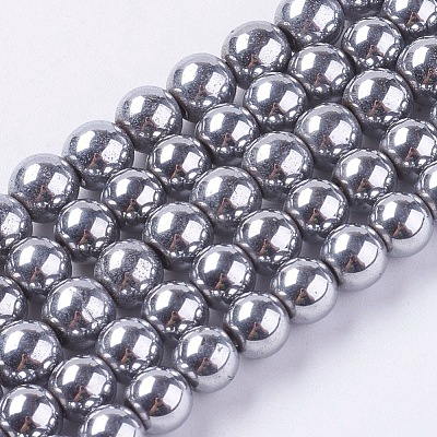 Synthetic Magnetic Hematite Beads Strands G-H1097-1-1