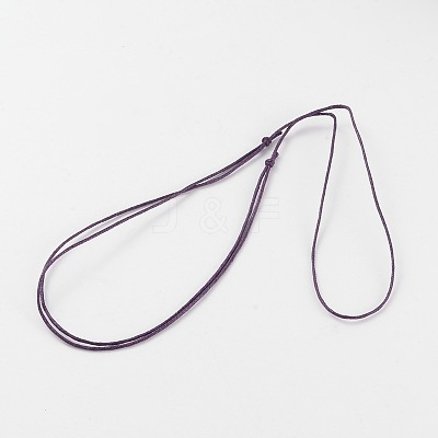 Korea Waxed Cotton Cord Necklace Making NJEW-JN01472-1