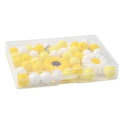 DIY Daisy Round Beads Findings Kits DIY-FS0010-24A-1
