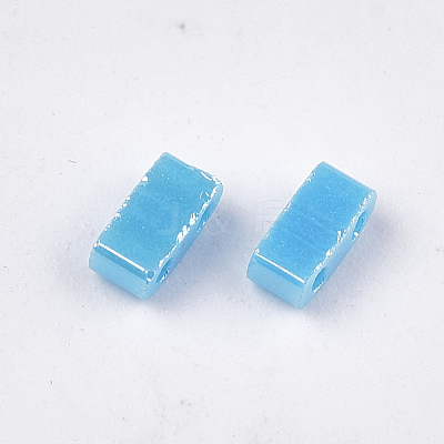2-Hole Opaque Glass Seed Beads SEED-S023-27B-02-1