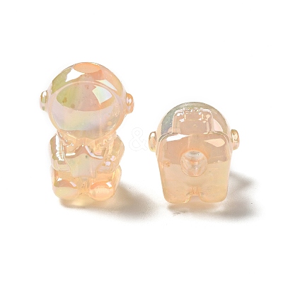 UV Plating Rainbow Iridescent Acrylic Beads PACR-M002-06A-1