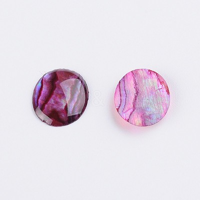 Dyed Oval Abalone Shell/Paua Shell Cabochons X-SSHEL-K002-10x8mm-01-1