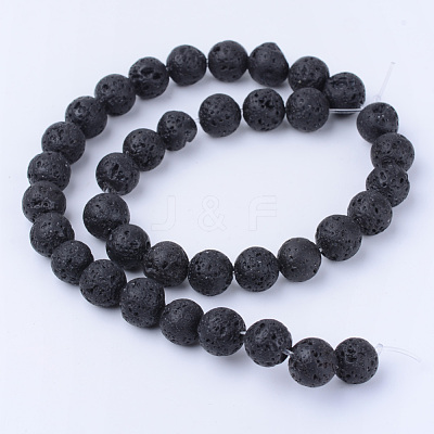 Natural Lava Rock Beads Strands X-G-Q462-4mm-24-1