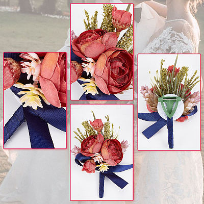 1Pc Silk Cloth Wrist Corsage AJEW-CP0001-71-1
