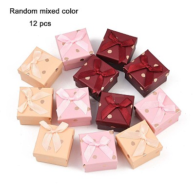 12Pcs Cardboard Ring Boxes CBOX-FP0001-03-1