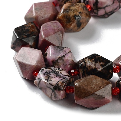 Natural Rhodonite Beads Strands G-C182-31-02-1