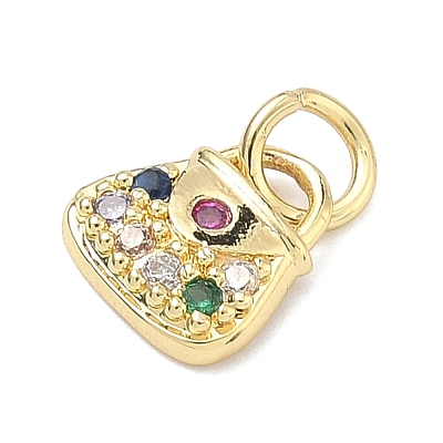 Brass Micro Pave Cubic Zirconia Pendants LS-KK-K417-17G-1