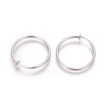 Electroplate Brass Retractable Clip-on Earrings X-EJEW-L221-01S-1