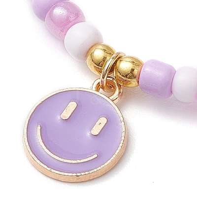 7Pcs Glass Seed Beads Stretch Bracelets BJEW-JB11219-1