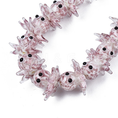 Handmade Bumpy Lampwork Beads Strands LAMP-N021-37E-1
