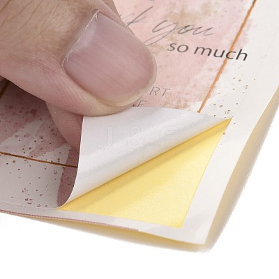 Coated Paper Sealing Stickers DIY-F085-03B-1