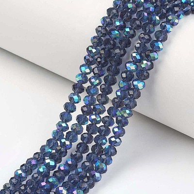 Electroplate Glass Beads Strands EGLA-A034-T4mm-L15-1