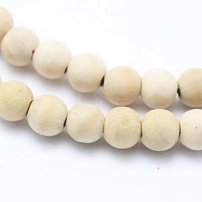 Natural Wood  Beads Strands X-WOOD-P011-07-6mm-1