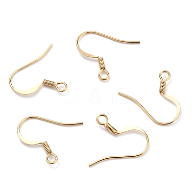 Brass Earring Hooks X-KK-O131-08G-1