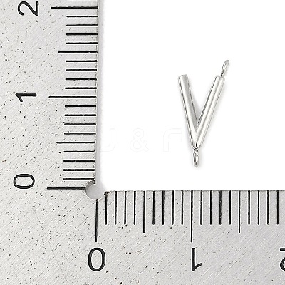 304 Stainless Steel Letter Connector Charms LS-STAS-M108-01P-22-1