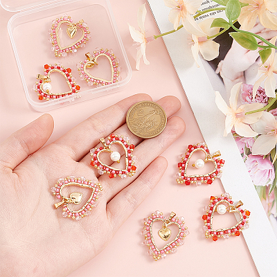 8Pcs 2 Styles Alloy Pendants PALLOY-GO00027-1