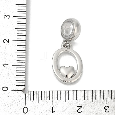 Brass European Dangle Charms KK-Z097-01O-GP-1